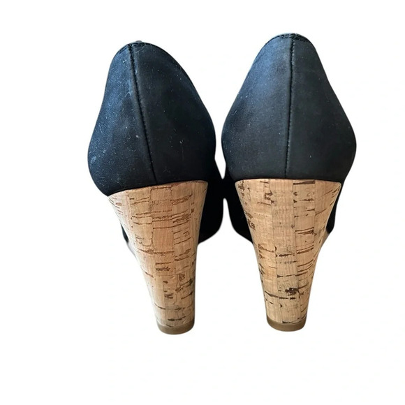 Stuart Weitzman Womens Swoon Black Wedge Heels Shoes - Picture 10 of 10